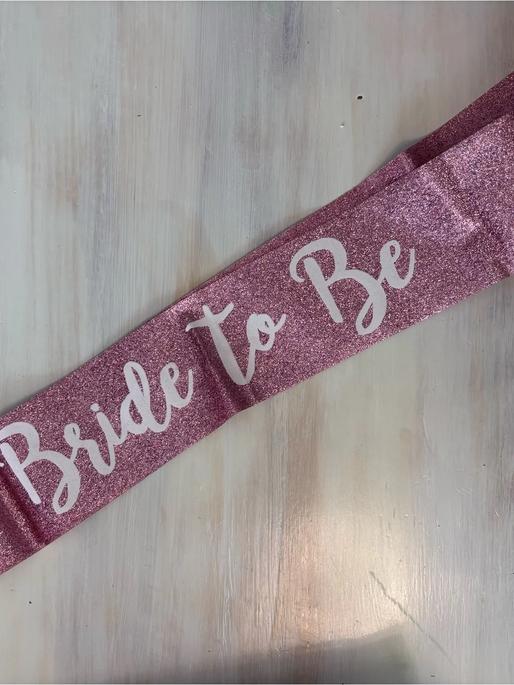 “Future Mrs” Wooden Hanging Sign & “Bride To Be” Pink Glitter Sash Bachelorette